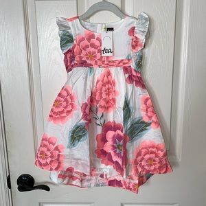 Tea Collection Floral Ruffle Sleeve Dress - NEW!